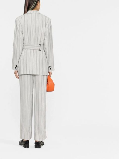 GANNI striped suiting jacket - Grey