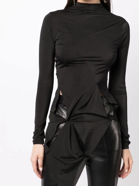 16Arlington satin asymmetric top - Black