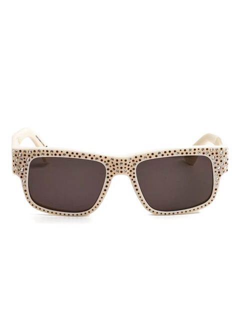 Marni Eyewear swarovski rectangle sunglasses - Neutrals - zdjęcie produktu nr 1