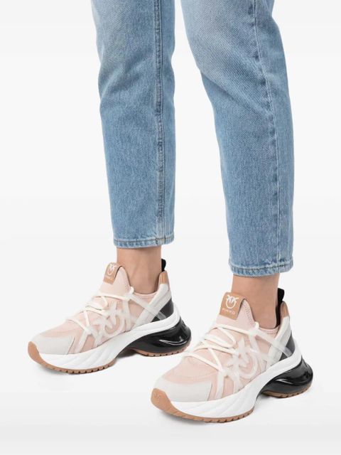 PINKO Love Birds-embellished sneakers - Neutrals