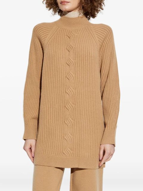 Max Mara cable-knit high-neck jumper - Brown