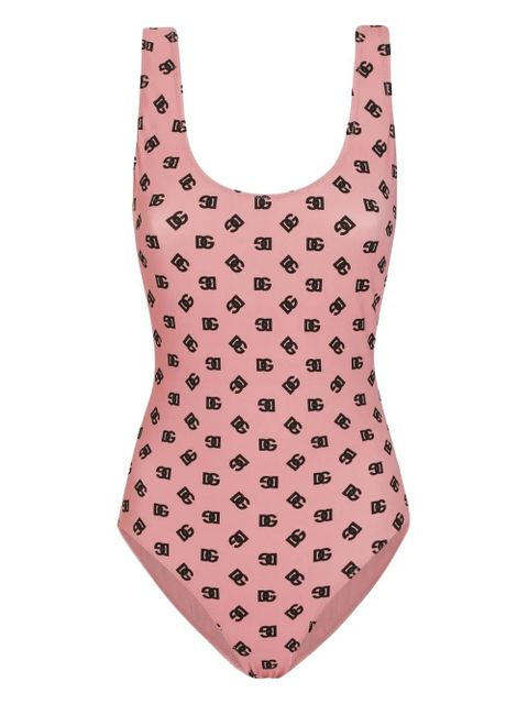 Dolce & Gabbana DNA logo-print swimsuit - Pink - zdjęcie produktu nr 1