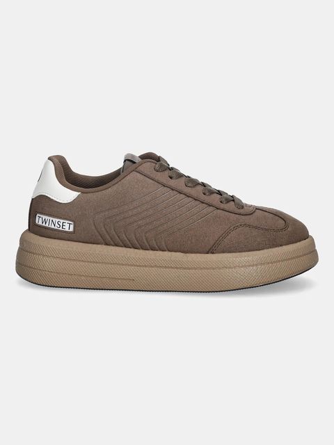 Twinset sneakersy damskie kolor brązowy 252TGT01E
