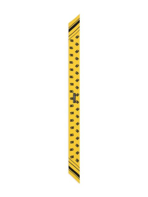 Dolce & Gabbana logo-print silk scarf - Yellow - zdjęcie produktu nr 2