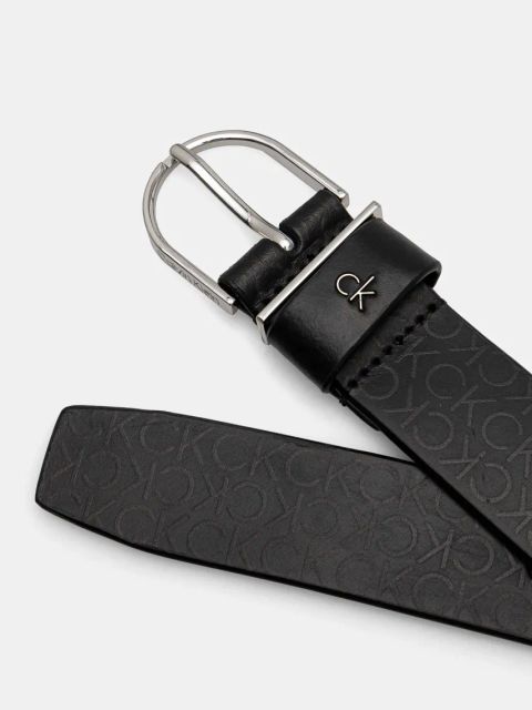 Calvin Klein pasek skórzany damski kolor czarny K60K612860