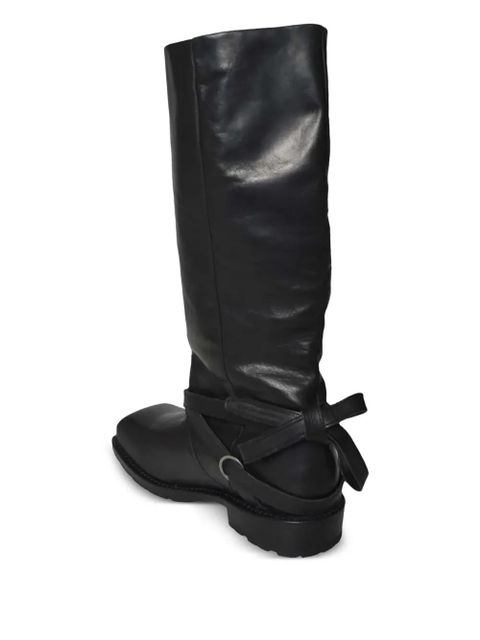 OUR LEGACY High Engine strap boots - Black