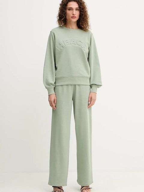 Silvian Heach spodnie dresowe MOUJANE kolor zielony gładkie GPA25050PA - zdjęcie produktu nr 2