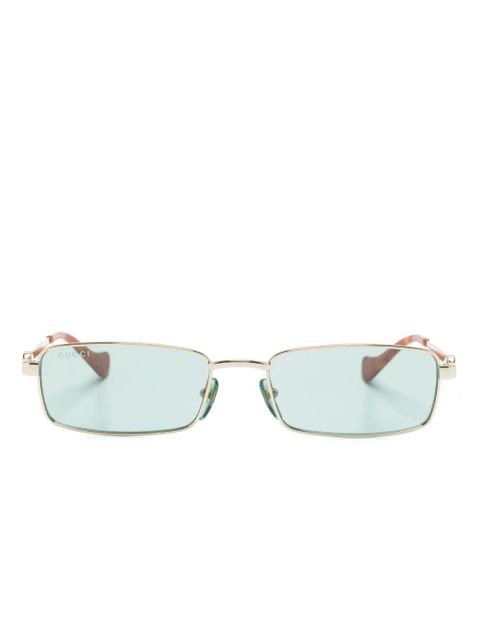 Gucci Eyewear rectangle-frame sunglasses - Green - zdjęcie produktu nr 1