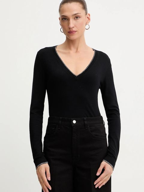 Liu Jo sweter damski kolor czarny lekki MF5227 MS49I - zdjęcie produktu nr 1