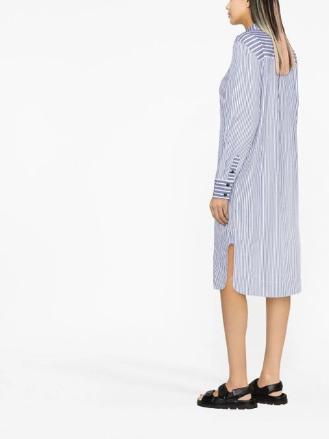 GANNI striped shirt dress - Blue