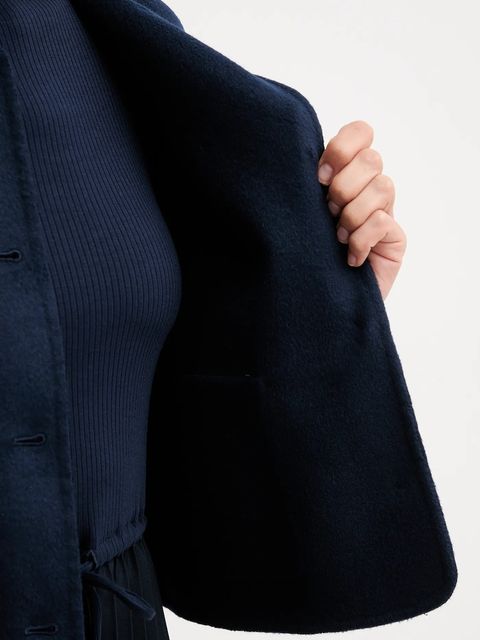 Tommy Hilfiger kurtka z wełną kolor granatowy WW0WW47446