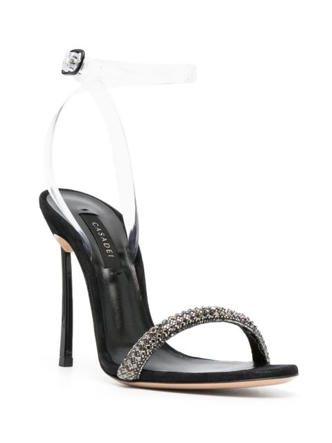 Casadei Stratosphere 110mm crystal-embellished sandals - Black