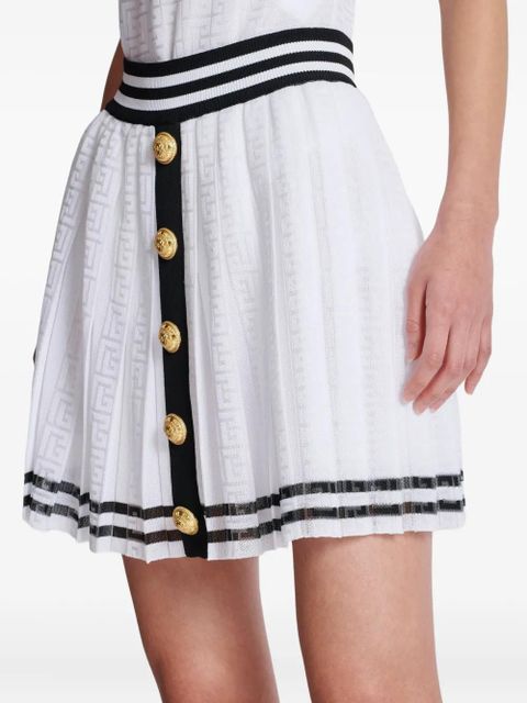Balmain pleated mini skirt - White