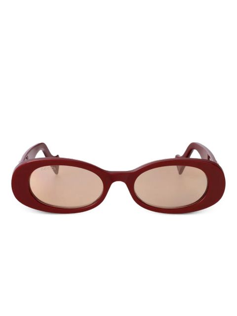 Gucci Eyewear oval-frame sunglasses - Red - zdjęcie produktu nr 1