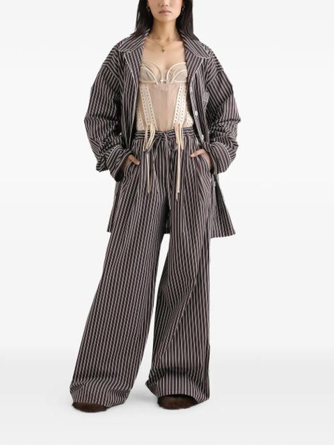 Dolce & Gabbana striped poplin trousers - Brown - zdjęcie produktu nr 2