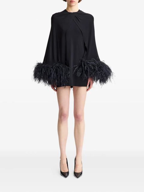 16Arlington feather trim mini dress - Black - zdjęcie produktu nr 2