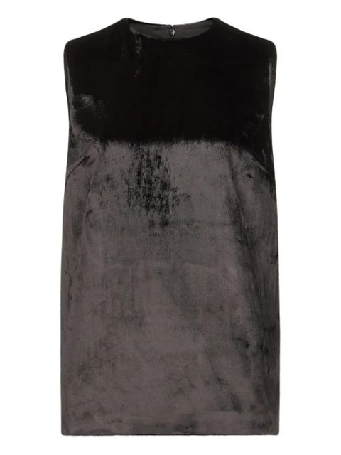 LouLou de Saison silk velvet sleeveless top - Black - zdjęcie produktu nr 1