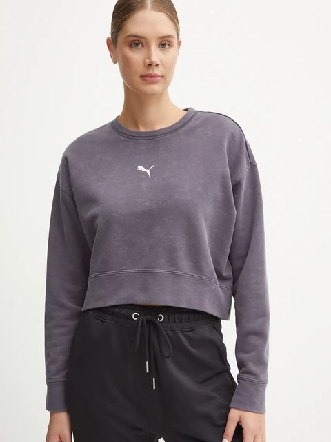 Puma bluza bawełniana damska kolor fioletowy gładka 626799 - zdjęcie produktu nr 1