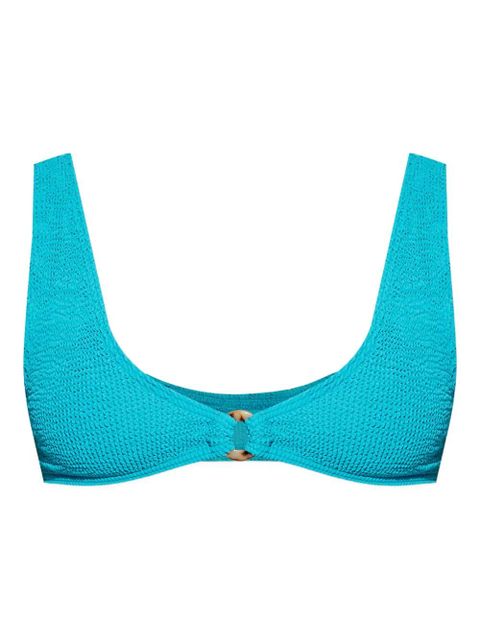Bond-eye Ring Scout textured bikini top - Blue - zdjęcie produktu nr 1