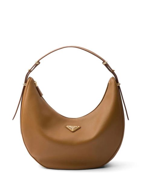 Prada large Arqué leather shoulder bag - Brown - zdjęcie produktu nr 1