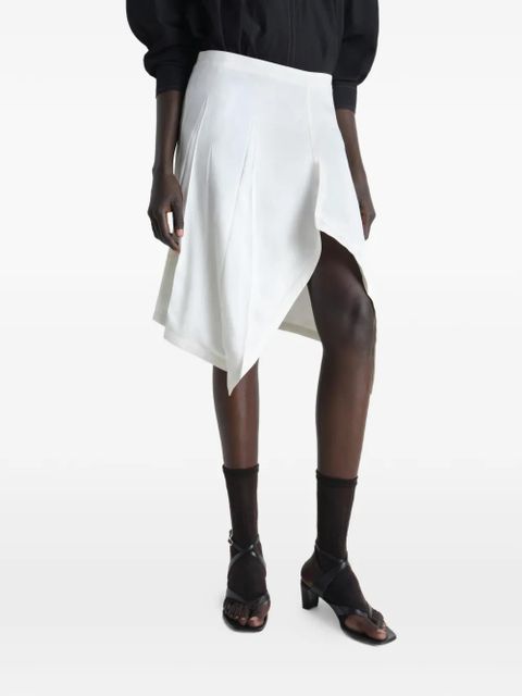 LEMAIRE pleated scarf skirt - White