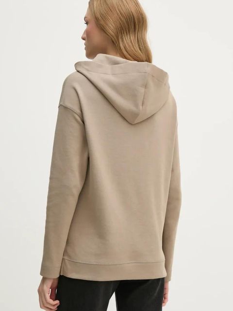 Joop! bluza damska kolor beżowy z kapturem gładka - zdjęcie produktu nr 2