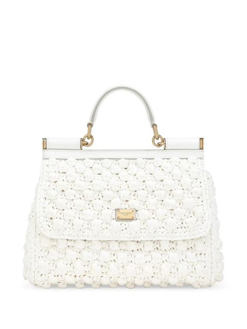 Dolce & Gabbana large Sicily interwoven tote bag - White - zdjęcie produktu nr 1