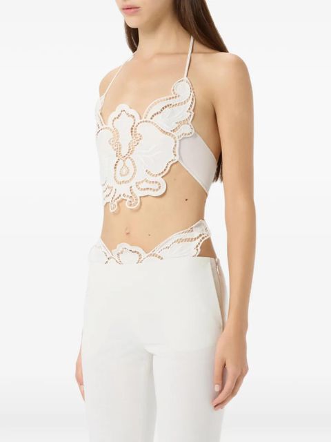 Blumarine halterneck tank top - White