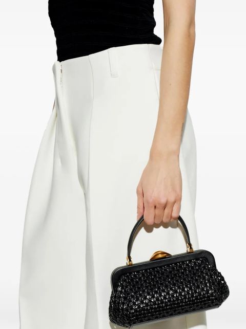 Cult Gaia mini Zuma woven tote bag - Black