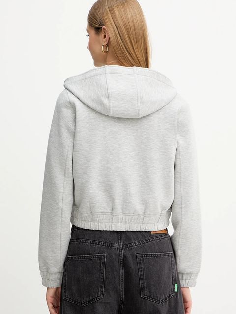 Pinko bluza damska kolor szary z kapturem melanżowa 104227 A2TL