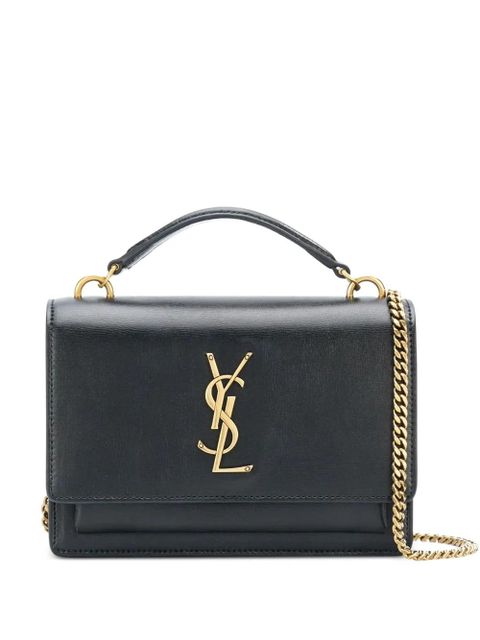 Saint Laurent Cassandre-detail cross body bag - Black - zdjęcie produktu nr 1