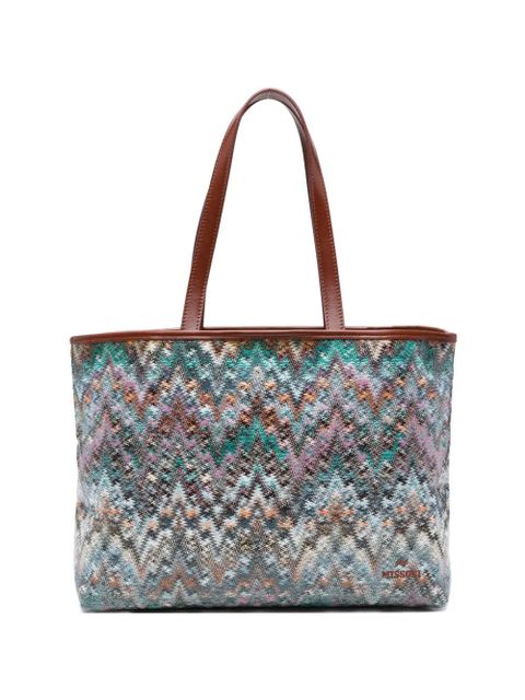 Missoni large zigzag handle tote bag - Blue - zdjęcie produktu nr 1