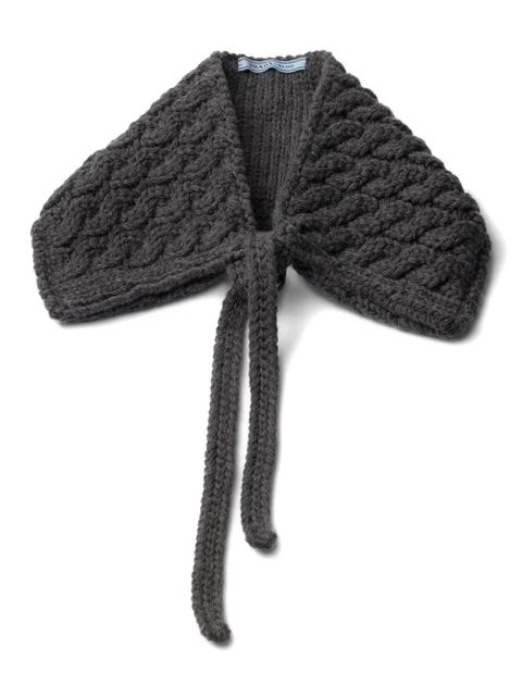 Prada cable-knit wool collar - Grey - zdjęcie produktu nr 1