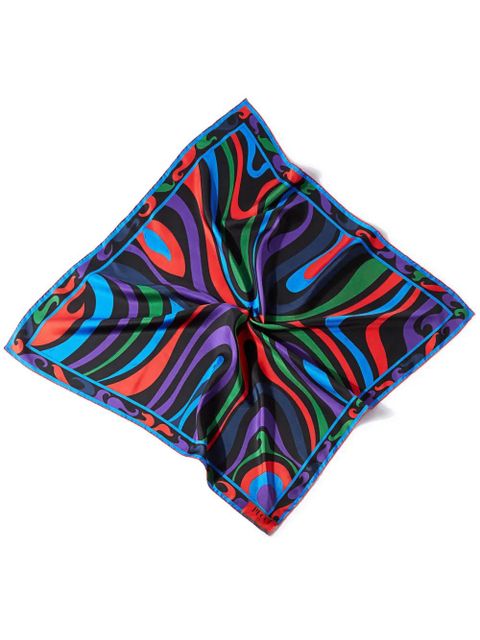PUCCI Marmo-print silk scarf - Purple - zdjęcie produktu nr 1