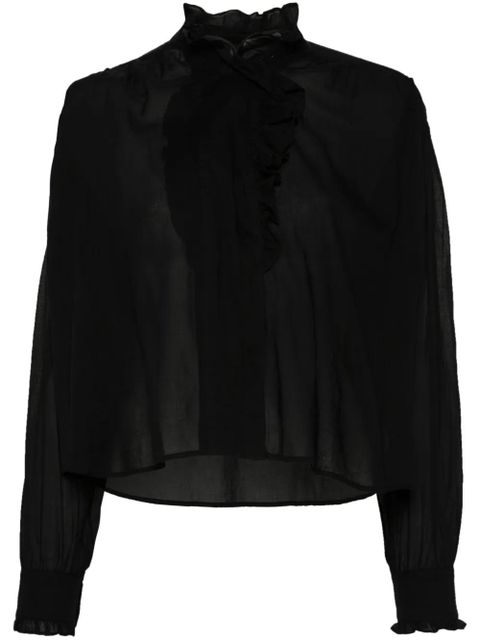 MARANT ÉTOILE Pamiala ruffle-trim blouse - Black