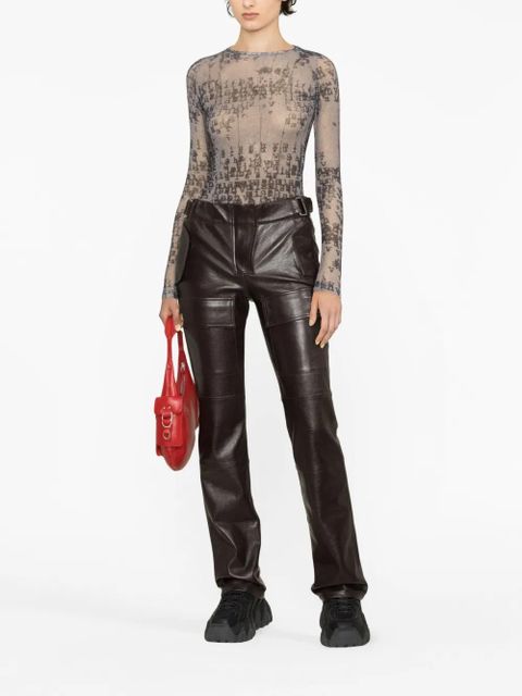 MISBHV low-rise bootcut trousers - Brown