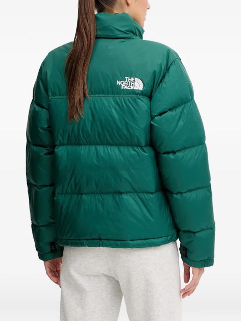 The North Face zip logo-print hooded jacket - Green