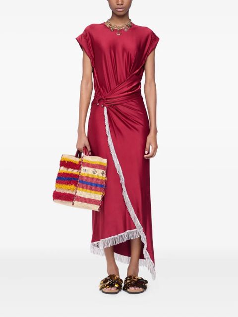 Rabanne fringe-detailed gathered dress - zdjęcie produktu nr 2