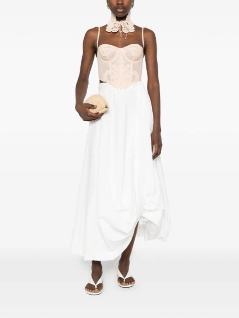 ZIMMERMANN Rebellion filigree-collar corset - Orange - zdjęcie produktu nr 2