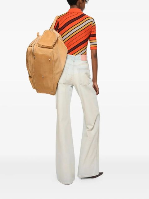 Acne Studios striped polo top - Orange