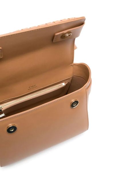 Chloé whipstitch detail leather tote bag - Neutrals