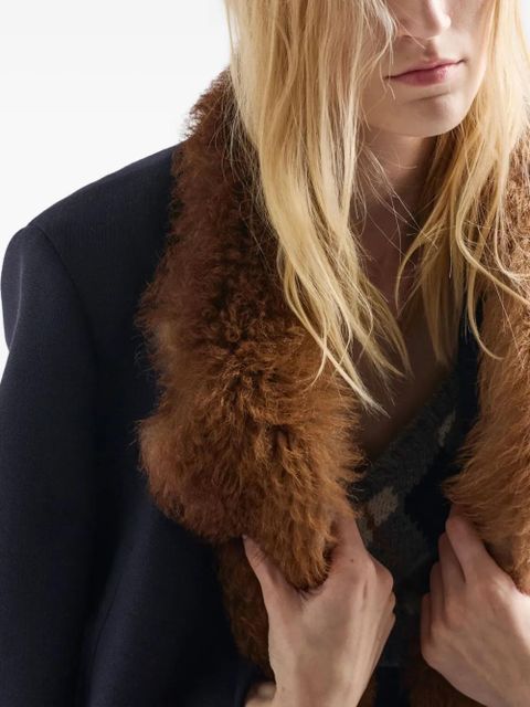 Prada single-breasted rush stitch jacket - Blue