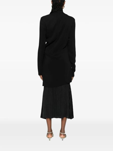 TOTEME high-neck twist blouse - Black