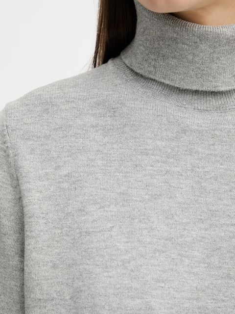 Marc O'Polo sweter damski kolor szary lekki z golfem 5000007462