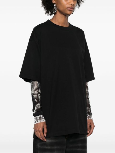 Balenciaga logo-embellished cotton T-shirt - Black