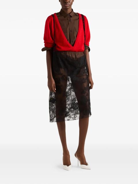 Prada cashmere V-neck sweater - Red - zdjęcie produktu nr 2