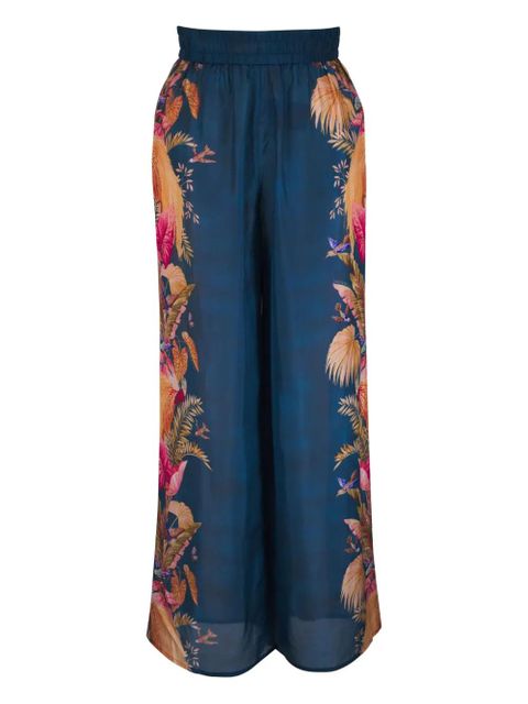 ZIMMERMANN floral-print trousers - Blue - zdjęcie produktu nr 2