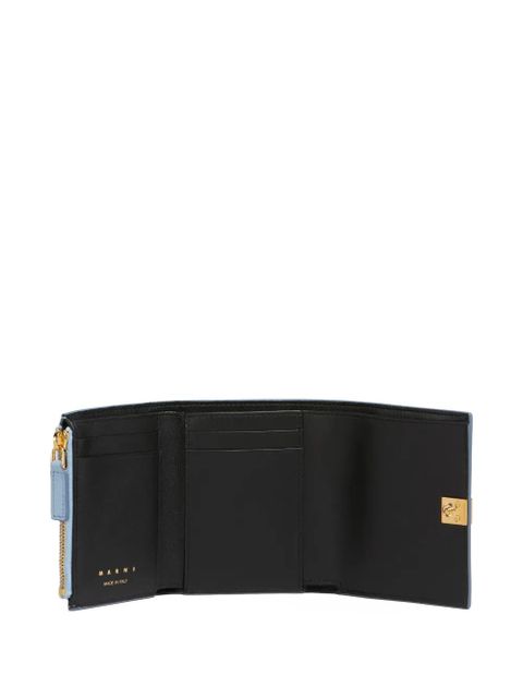 Marni tri-fold leather wallet - Blue