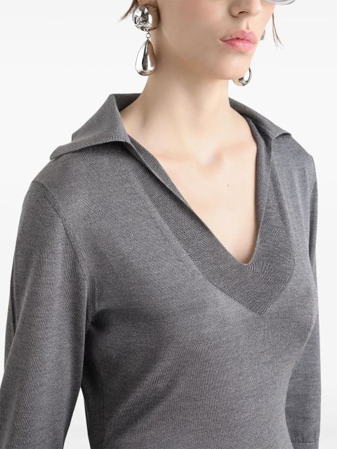 Dolce & Gabbana logo embroidered polo shirt - Grey