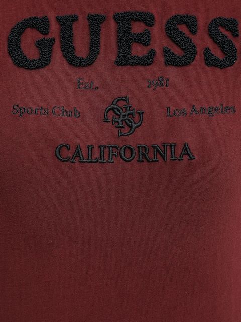 Guess t-shirt CELIA damski kolor bordowy V5BI02 KCBF1